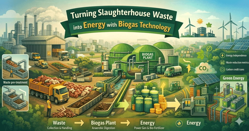 Biogas from Slaughterhouse Waste Using Biogas Technology
