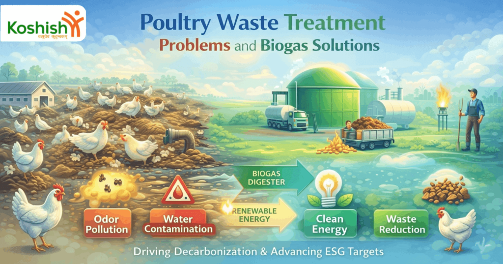 Poultry Waste Treatment Problems and Biogas Solutions