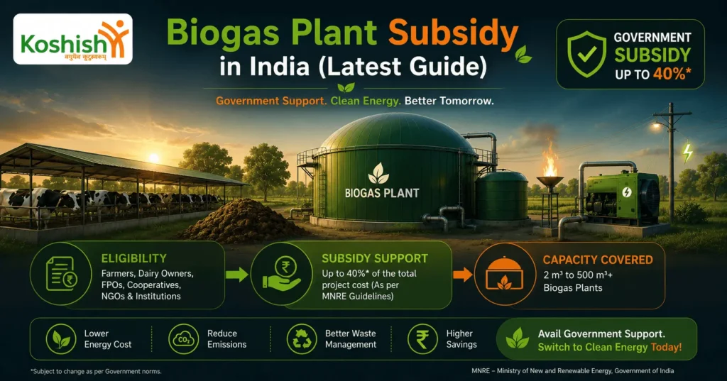 Biogas Plant Subsidy in India Updated Guide