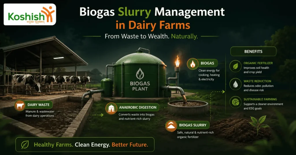 Biogas Slurry Management in Dairy Farms