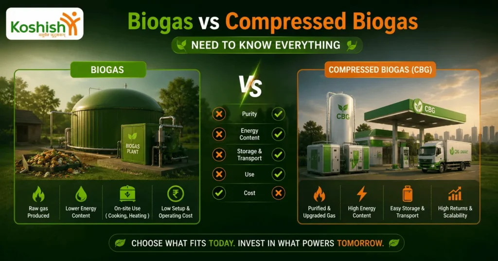 Biogas vs Compressed Biogas: Need to Know Everything