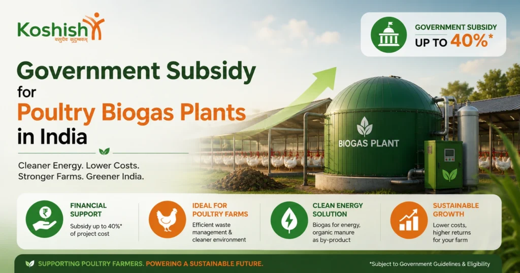 Government Subsidy for Poultry Biogas Plants in India